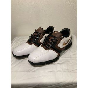 Nike Lunarlon Golf Shoes Men's Size 11.5 Made in Vietnam, Black, White, Brown